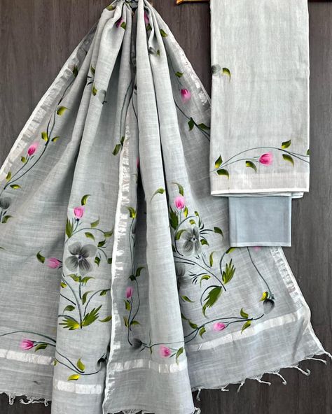 Premium Linen Cotton Suit With Linen Dupatta Bagru Hand Block Printed. Made up of Natural dyes. Details: 2.5meter top./linen cotton 2.5meter bottom./cotton 2.5meter dupatta./linen cotton #linendressmaterial #bagruprintsuits #pfbagru #lovebagru #bagrutextile #bagruprintfactory Natural Prints, Linen Dupatta, Bagru Print, Nature Prints, Linen Dress, Natural Dyes, Block Print, Textiles, Dye