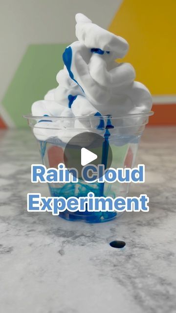 Home Science Tools on Instagram: "☔️Directions and lesson below🌦️  What you need: 🔹A cup 🔹Shaving Cream 🔹Water 🔹Food coloring  What you do: 🔹Measure 180 mL of water in the graduated cup. 🔹Spray the shaving cream to form a “cloud” on top of the water 🔹Drip food coloring onto the shaving cream  🚀Science Lesson When clouds become too heavy, precipitation happens. Precipitation is water that comes back to Earth, like rain. The shaving cream was like a cloud. The food coloring is like rain. Food coloring made the shaving cream too heavy, so the food coloring fell out of the shaving cream cloud, like rain. This is one of the hands-on science experiments in the Science Unlocked kit, Weather Watch. Link in Bio. #homeschool #homeschoolmom #scienceexperiment #scienceteacher #stemeducation # Shaving Cream Clouds, Rain Food, Cloud Experiments, Weather Experiments, Home Science, Science Tools, Science Lesson, Water Food, Water Drip