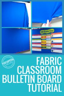 Simple Fabric Bulletin Board Tutorial - Performing in Education Procedures To Teach, Elementary Bulletin Boards, Fabric Bulletin Board, Christmas Bulletin Boards, Diy Bulletin Board, 5th Grade Teacher, Classroom Boards, Bulletin Board Paper, Teacher Bulletin Boards