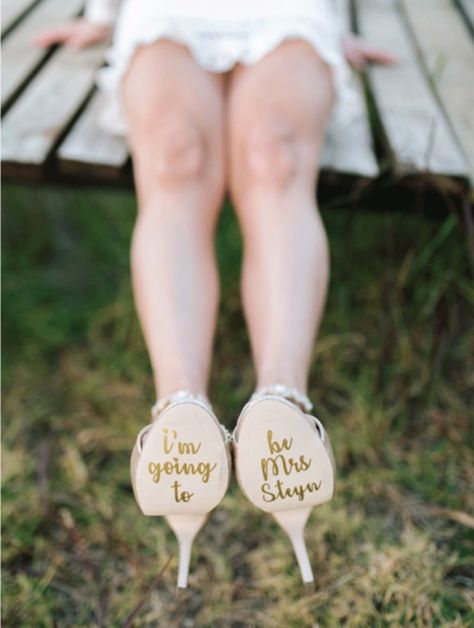 8 Cute Ideas for the Soles of Your Wedding Shoes - weddingsonline Writing On Bottom Of Wedding Shoes, Cricket Wedding, Funny Shoes, Bridal Theme, Cute Ideas, Wedding Chicks, Wedding Dress Trends, Sweet Messages, Bride Shoes