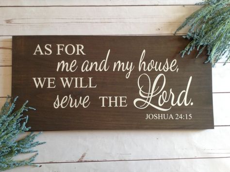 Simple Signs, Wall Art Wood, Biblical Verses, Serve The Lord, Christian Decor, Scripture Wall Art, Verse Wall Art, Bible Verse Wall, Bible Verse Wall Art