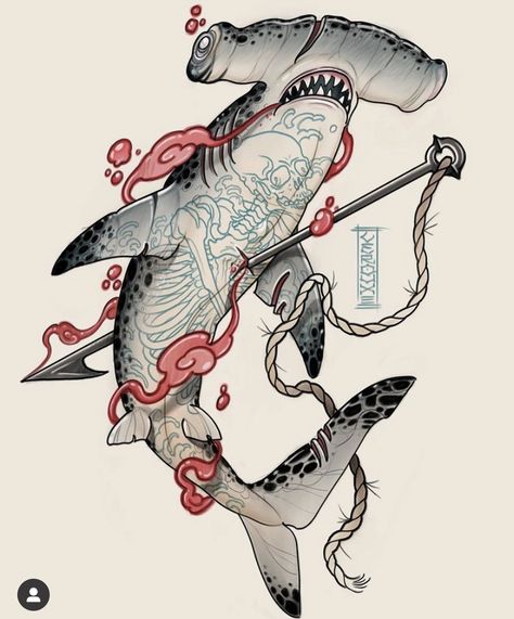 Shark Artwork, Alex Tattoo, Hai Tattoo, Shark Tattoo, Deer Tattoo, Muster Tattoos, Nautical Tattoo, Shark Art, Shark Tattoos