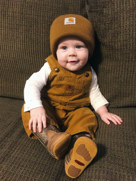 @gabriellekaydoyle on Instagram #baby #babyboy #carhartt #carharttbaby #countrybaby #countryboy #babyoverall #cute #babycowboy #babycowboyboots Baby Cowboy Outfits, Baby Boy Carhartt Outfits, Baby Carhartt Outfit, Carhartt Baby Outfits, Baby Boy Western Outfits, Western Baby Boy Clothes, Country Baby Outfits, Western Baby Outfits, Country Baby Boy Outfits