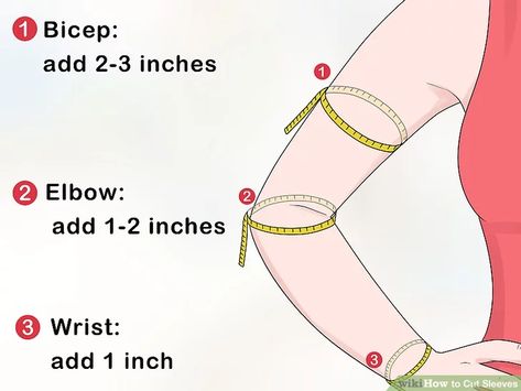 How to Cut Sleeves: 15 Steps (with Pictures) - wikiHow How To Cut Sleeves, Mode Origami, Sewing Sleeves, Sewing Measurements, Sewing Alterations, Sewing 101, Sewing Tutorials Clothes, Party Kleidung, Sewing Design