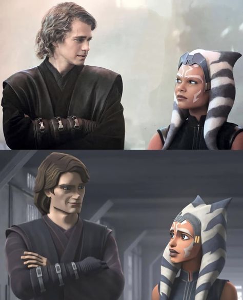 Ahsoka Live Action, Darth Vader And Ahsoka, Anakin Ahsoka, Anakin And Ahsoka, Anakin Vader, Star Wars Anakin, Star Wars Ahsoka, Star Wars Drawings, Hayden Christensen