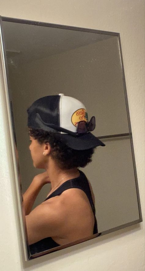 curly mullet bass pro shop Mullet With Hat, Bass Pro Shop Hat Outfit Men, Hat Outfits Black Women, Bass Pro Shop Hat Outfit, Hat Outfit Men, Bass Pro Shop Hat, Shop Outfits, Swag Hats, Outfits Black Women