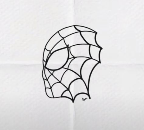 Spiderman Simple Tattoo, Spiderman Tattoo Simple, Small Spiderman Tattoo, Minimalist Spiderman Tattoo, Tattoo Ideas Spiderman, Spiderman Tattoo Ideas, Spiderman Doodle, Spiderman Doodles, Tattoo Spiderman