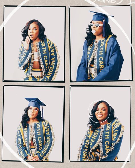 Cool Graduation Photoshoot, Graduation Photoshoot Yearbook, Yearbook Style Graduation Pictures, Ncat Aggies Outfits, Nurse Grad Shoot, Ncat Aggies Photoshoot, Decision Day Photoshoot Ideas, Ncat Graduation Photoshoot, Crewneck Graduation Pictures