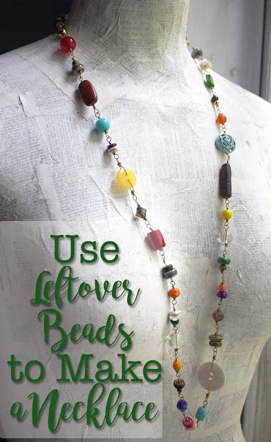 Use Leftover Beads to Make a Necklace ~CraftyHope Make A Necklace, Beaded Things, Beading Inspiration, Diy Collier, Bead Projects, Boho Jewellery, Basic Jewelry, Homemade Jewelry, Summer Necklace