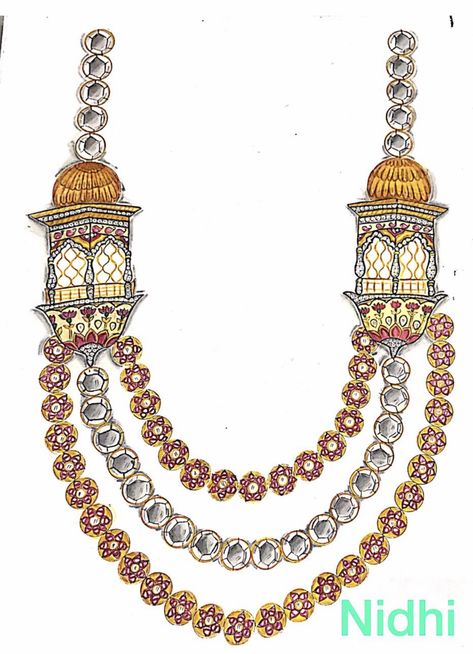 Mughal Jewellery Sketches, Mughal Jewelry Sketches, Dilwara Temple, Accessories Design Sketch, Mughal Jewelry, Jewellery Illustration, Jewelry Knowledge, Modern Jewellery Design, Art Jewelry Design