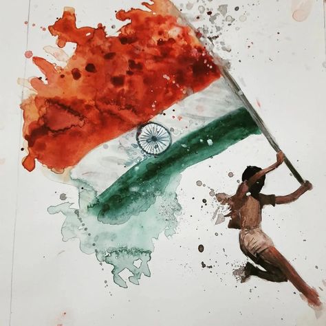 Indepence Day Painting, Colours Of India Drawing, Republic Day Watercolor Painting, Indipandans Day Drawing Pencil, National Flag India Drawing, Independent Drawing Ideas, Sketch For Independence Day, Indipendens Day Drawing, Independent Day Sketch