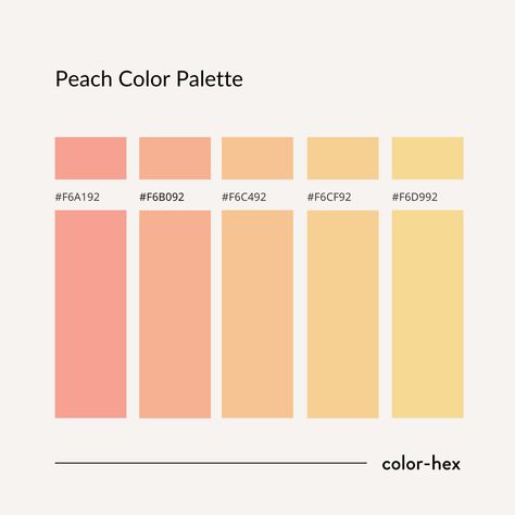 Yellow Outfit Color Combos, Outfit Color Combos, Peach Color Palettes, Hex Color Palette, Yellow Outfit, Hex Colors, Aesthetic Colors, Peach Color, Inspiration Boards