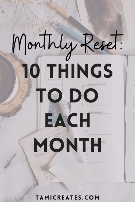 Monthly Home Checklist, How To Do A Monthly Reset, How To Do Things For Yourself, Things You Should Do Every Month, Things To Do Monthly For Yourself, How To Plan My Life, January Reset Challenge, How To Reset My Life, Creating A Fitness Plan