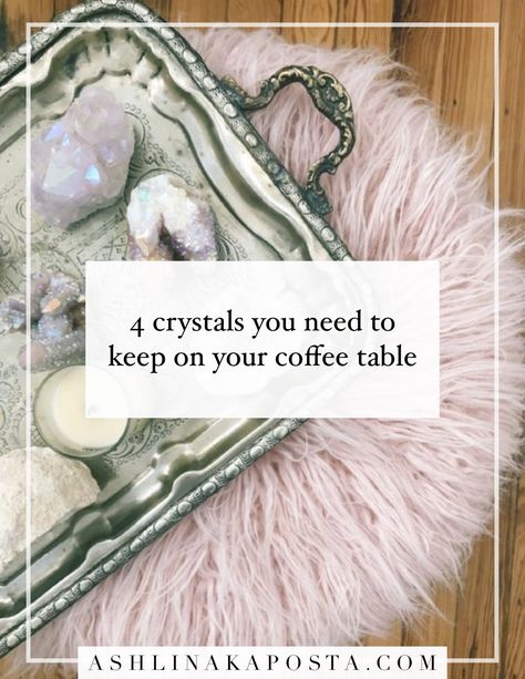 Why you need crystals on your coffee table — ASHLINA KAPOSTA Feng Shui Basics, Bagua Map, Chic Apartment, Glamour Decor, Displaying Crystals, Apartment Chic, Magical Home, Healing Vibrations, Coffee Table Decor