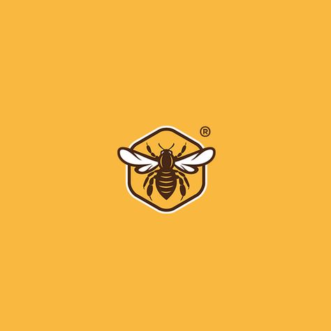 Bee Logo Ideas, Honey Bee Logo, Bee Rocks, Logo Bee, Humble Bee, Bee Logo, Honey Label, Bee Designs, Coffee Latte Art