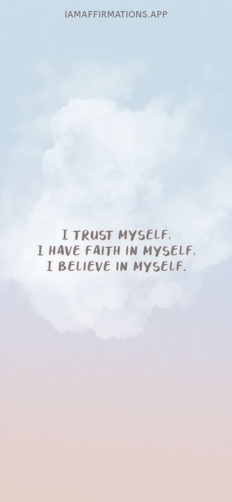 Believe In Me Quotes, Trust Me Quotes, Vision Board Success, Trust Myself, Self Fulfilling Prophecy, I Believe In Me, Learning To Trust, Manifestation Board, I Trust