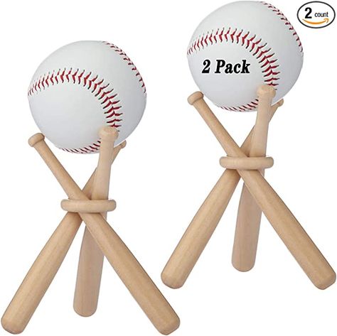 Amazon.com: BaseGoal Wooden Baseball Softball Stand Display Consists of 3 Mini Baseball Bat and 1 Wooden Circles : Sports & Outdoors Baseball Centerpieces, Baseball Centerpiece, Baseball Bat Display, Sports Centerpieces, Wooden Baseball Bat, Softball Accessories, Bat Display, Baseball Holder, Baseball Theme Birthday