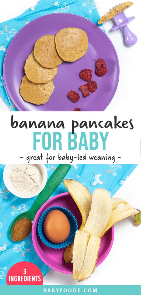 Simple Baby Pancakes, Blw Recipes 6 Months Pancakes, Baby Led Weaning Banana Pancakes, Baby Led Weaning Pancakes 6 Months, Blw Banana Pancakes, Toddler Banana Pancakes, Toddler Pancakes, Baby Pancakes Recipe, Baby Banana Pancakes