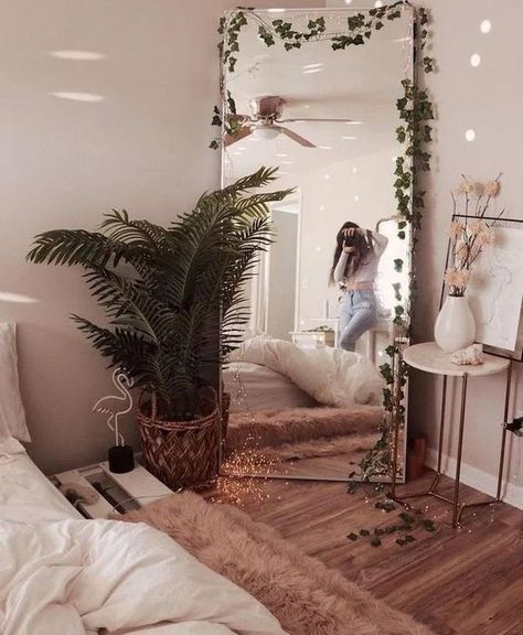 Corner Decor, Cozy Bedroom, A Woman, Mirror, Bedroom, Bed, White, Cosy Bedroom