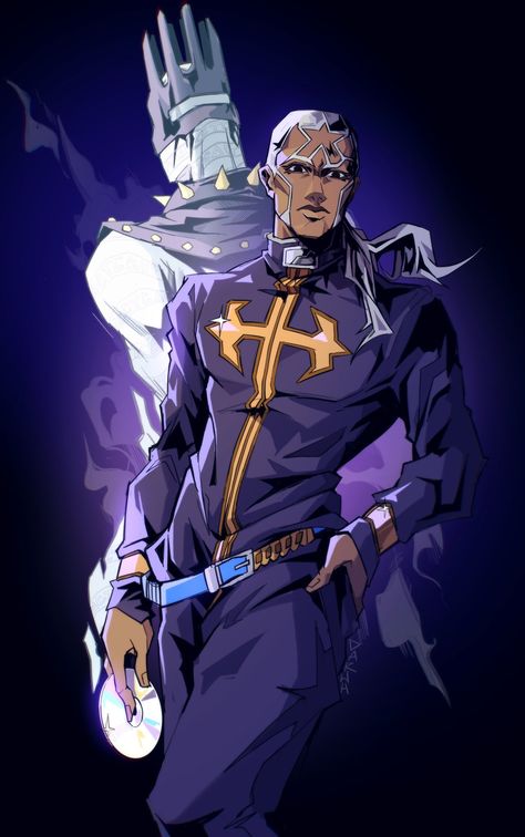 Pucci Jojo Fanart, Jjba Painting, Enrico Pucci Fanart, Josuke Poses, Father Pucci, Pucci Jojo, Enrico Pucci, Jojo's Bizarre Adventure Stands, Jojo's Adventure