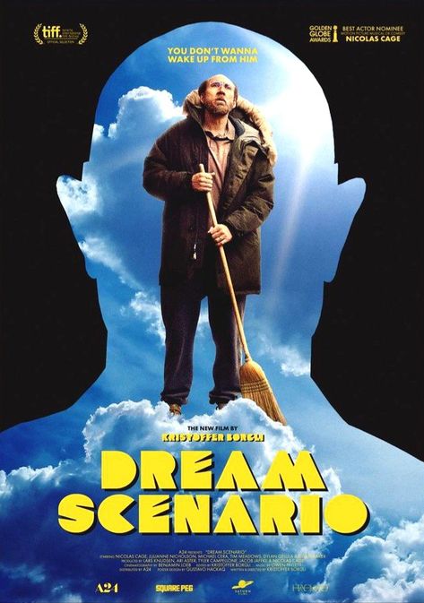 DREAM SCENARIO (2023) poster design by Gustavo Hackaq Dream Scenario Movie, 2023 Poster Design, Dream Scenario, 2023 Poster, Nicolas Cage, Horror Movie Posters, Best Actor, Horror Movie, Movie Poster