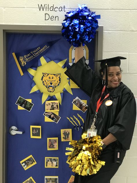 I created a 3-D door decoration of THE Fort Valley State University during College and Career Motivation Week. University Classroom, Door Decorations College, Fort Valley State University, Jackson State University, Career Motivation, Jackson State, Computer Lab, The Fort, Classroom Door