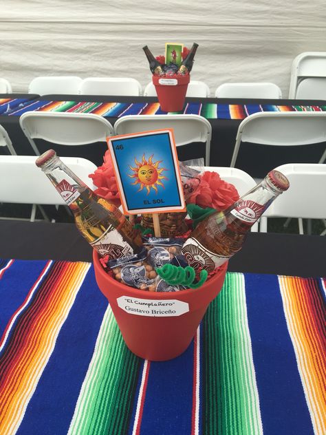 Loteria centerpiece #mexicancenterpiece Loteria Centerpiece, Party Ideas 18th, Mexican Centerpiece, Loteria Party, Mexican Party Ideas, Mexican Theme Party Decorations, Mexican Themed Party, Mexican Baby Shower, Mexican Theme Party