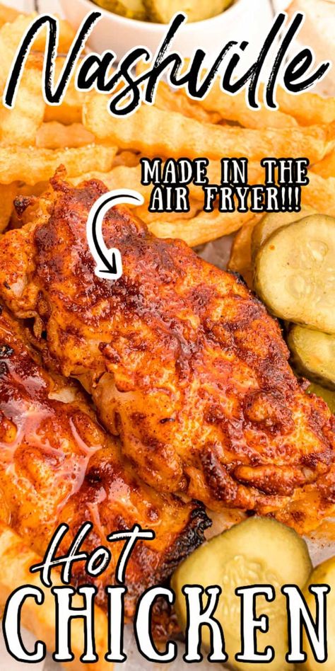 Low Carb Nashville Hot Chicken, Nashville Hot Tenders, Air Fryer Nashville Hot Chicken Tenders, Nashville Hot Chicken Recipe Air Fryer, Franks Red Hot Chicken Breast, Spicy Chicken Air Fryer Recipes, Crunchy Chicken Wings Air Fryer, Jordan Ramsey Honey Hot Chicken, Nashville Hot Wings