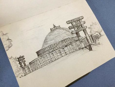 #sanchistupa #madhyapradesh #stupa #pensketching #pranathisketches #sketchit #sketchit24x7 Sanchi Stupa Drawing, Sanchi Stupa Sketch, Monochromatic Drawing, Sanchi Stupa, Pen Sketching, Temple Work, Pencil Sketches Easy, Doraemon Wallpapers, Interior Design Sketches