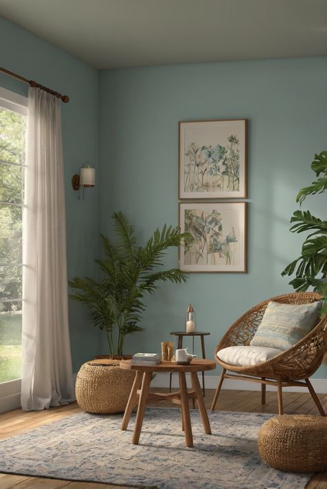 Step into a tranquil oasis as we explore Sherwin Williams' Serene Escape for your daily interior designer routine. Find inspiration to transform your space into a peaceful retreat. #Ad #homedecor #homedesign #trendgirlApartment #Painthome #interiorarchitecture Wall Colors Green Room Colors Bright Room Colors Apartment Renovation Home Remodeling Modern Paint Colors 2024 Color Inside House, Cozy Color Palette, Green Room Colors, Bright Room Colors, Paint Colors 2024, Comfy Interior, Color Palette Interior, Cozy Colors Palette, Home Yoga Room