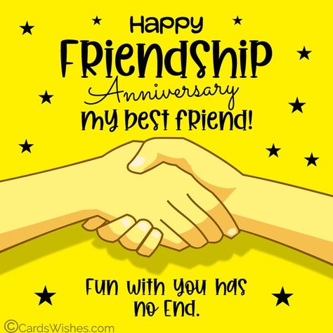 20 Friendship Anniversary Wishes and Messages Friendship Anniversary Wishes, Friendship Anniversary Quotes, Happy Friendship Anniversary, Anniversary Wishes For Friends, Message For Best Friend, Friendship Anniversary, Best Words, Anniversary Message, Happy Anniversary Wishes