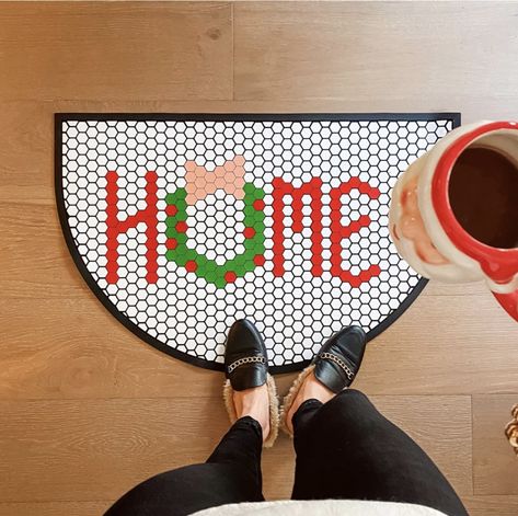 Letterfolk Tile Mat Ideas Half Moon, Letter Folk Tile Mat Ideas, Tile Mat Ideas, Letter Folk, Tile Mat, Mat Ideas, Front Door Mats, Hexagon Tiles, Rubber Mat