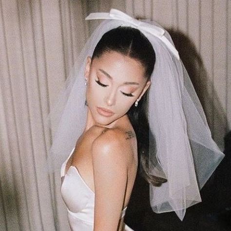 Bridal Veil-Bow Front Volume Veil-IVORY- one size Ariana Grande Wedding, Bow Veil, Wedding Veil, My Wedding, Ariana Grande, On Tumblr, Veil, England, Wedding Dress