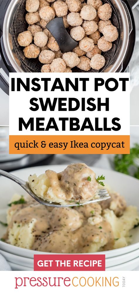 Instapot Swedish Meatballs And Noodles, Instapot Swedish Meatball, Swedish Meatballs Instapot, Instapot Swedish Meatballs Frozen, Frozen Swedish Meatballs Instant Pot, Pressure Cooker Swedish Meatballs, Swedish Meatball Recipe Instant Pot, Instapot Meatballs And Gravy, Instant Pot Frozen Meatballs And Gravy