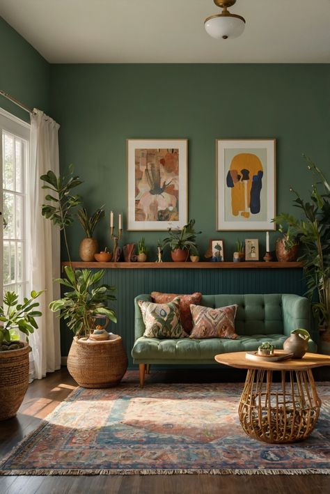 Explore a foolproof way to test bold wall colors in your living room before making a final decision. See how  professional interior designers add drama to any space! #Ad #homedecor #homedesign #wallpaints2024 #Painthome #interiorarchitecture Wall Colors Green Living Room Colors
Bright Living Room Colors
Apartment Renovation
Living room Remodeling
Modern Paint Colors
2024 Mid Century Modern Wall Colors, Bold Wall Colors, Modern Living Room Paint, Colorful Living Room Bright, Paint Colors 2024, Nordic Folklore, Mid Century Room, Lounge Room Styling, Green Wall Color