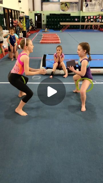 Preschool Gymnastics Ideas on Instagram: "These were some of our Rec kids getting a little leg workout awhile back. Super fun and a bit of a  challenge- if they don’t squat low enough , the rings will slide right off! #recgymnastics #gymnasticsclass #recreationalgymnastics #peideasforkids #gymnastics #kidfitness #feeltheburn #kidfit #kidstrong" Preschool Gymnastics Ideas, Gymnastics Ideas, Preschool Gymnastics, Gymnastics Drills, Pe Ideas, Gymnastics Workout, Pre School, Exercise For Kids, Leg Workout