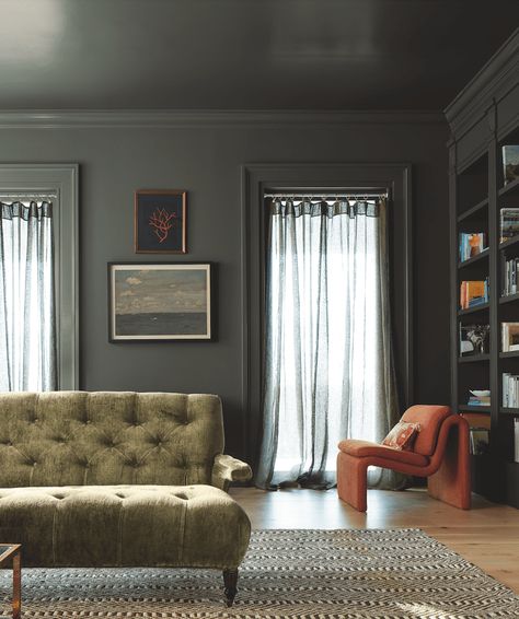 Benjamin Moore Unveils Its 2025 Color Trends Palette Benjamin Moore Asphalt, Carter Gray Benjamin Moore, Coastal Pleasure Benjamin Moore, Country Life Benjamin Moore, Rainy Day Benjamin Moore, Randolph Grey Benjamin Moore, Sharkskin Paint Color, Benjamin Moore Night Owl, Benjamin Moore Crownsville Gray