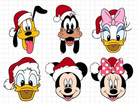 Free svg Christmas · Santa Sack Making SVG Mini Bundle · Farmhouse Christmas Round Sign SVG Bundl · Christmas Nativity Sign SVG Bundle · Farmhouse Christmas Disney Svg Christmas, Disney Graphic Design, Disney Christmas Characters, Christmas Disney Characters, Mickey Mouse Navidad, Disney Characters Heads, Christmas Svg Files Free, Mickey And Friends Christmas, Disney Christmas Svg