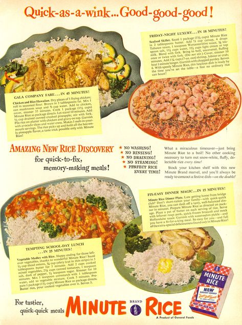 Seafood Skillet, 1950 Food, With Rice Recipes, Minute Rice Recipes, Slow Cooker Scalloped Potatoes, Easy Stuffed Cabbage, Green Bean Casserole Crock Pot, Historical Recipes, Slow Cooker Pork Tenderloin