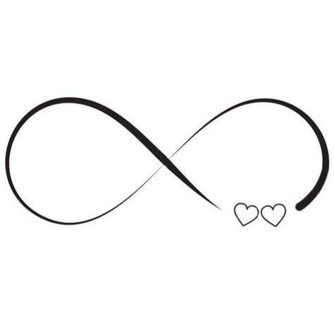 Simple Infinity Tattoo Designs, Infinity Symbol Tattoo Design, Infinite Love Tattoo, Infinite Tattoo, Heart With Infinity Tattoo, Small Words Tattoo, Love Symbol Tattoos, Infinity Symbol Tattoo, Infinity Tattoo Designs