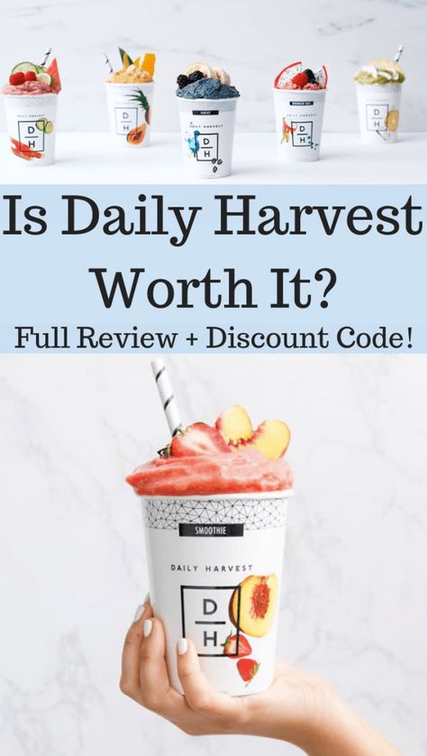 Daily Harvest Review: Is this vegan smoothies and meal delivery service worth it? Full guide on what flavors and cups are the best and what to order! Daily Harvest Smoothies, Healthy Nice Cream, Banana Ice Cream Recipe, Pizza Dessert, Travel Restaurant, Oat Bowls, Travel Flight, Daily Harvest, Flight Travel