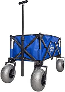 Amazon.com : beach cart Beach Cart Diy, Beach Fishing Cart, Wagon Camping, Beach Wagon Cart, Electric Wheelbarrow, Fishing Cart, Sand Garden, Garden Wagon, Hotel Linen