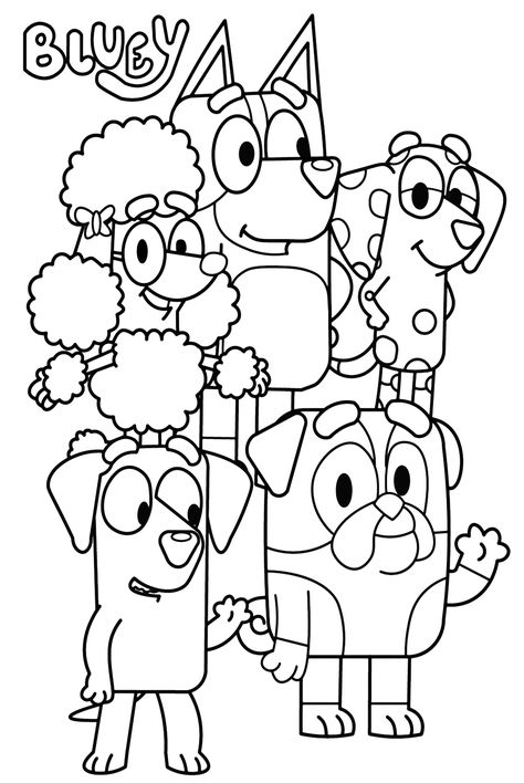 Free Bluey Coloring Pages - Bluey Coloring Pages - Coloring Pages For Kids And Adults Bluey Coloring Pages, Santa Coloring Pages, Family Coloring Pages, Mickey Mouse Coloring Pages, Disney Jr, Boy Coloring, Rainbow Canvas, Thanksgiving Coloring Pages, Princess Coloring Pages