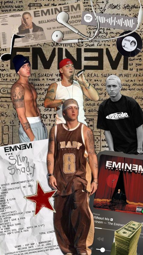 FOLLOW FOR FOLLOW? #eminem #slimshady #collage #rap #spotify #music #y2k Music Y2k, Eminem Wallpapers, 90s Rappers, Follow For Follow, Eminem Quotes, Eminem Photos, Y2k Posters, Eminem Slim Shady, The Real Slim Shady