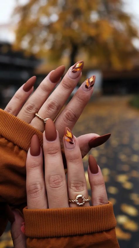 30 Trending Burnt Orange Fall Nails 2024 Orange Autumn Nails, Burnt Orange Nail Ideas, Burnt Orange Fall Nails, Orange And Pink Nails, Kpop Makeup Tutorial, Orange Fall Nails, Orange Nail Ideas, Orange Nail Designs, Orange Nail