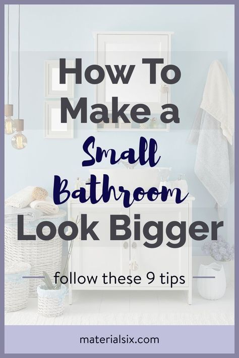 The bathroom is a significant part of the house, but when it comes to arranging it, people are left clueless. Here is an idea on how to manage and make a small bathroom look chic and elegant. #smallbathroom #bathroomdecorideas #homedecor #materialsix Make Bathroom Look Bigger, Small Bathroom Shower Curtain, Small Bathroom Window Ideas, Small Bathroom Decor Ideas On A Budget, Decorate Bathroom Ideas, Bathroom Shower Curtain Ideas, Shower Curtain Ideas Bathroom, Small Full Bathroom Ideas, Small Bathroom Look Bigger