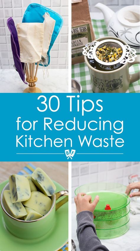 So many great tips, and less intimidating than going fully "zero waste". (#ad) This list of 30 tips for reducing kitchen waste is full of ideas to help build money-saving, eco-friendly habits for an environmentally conscious lifestyle. #greenliving #zerow Waste Free Living, Environmentally Friendly Living, Conscious Lifestyle, Eco Kitchen, Waste Reduction, Zero Waste Kitchen, Eco Friendly Kitchen, Waste Free, Kitchen Waste