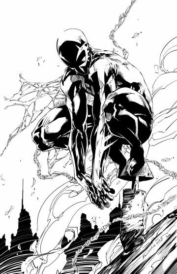 Brett Booth, Spiderman Comic Art, Simon Bisley, Castlevania Wallpaper, Comic Art Sketch, Spiderman 2099, Spiderman Drawing, Spider Man 2099, Black And White Comics