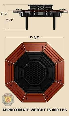 Grill Fire Pit, Barbeque Grill Design, Fire Pit Party, Diy Picnic Table, Outdoor Fire Pit Designs, Bbq Table, Outdoor Fire Pit Table, Diy Bbq, Bbq Grill Design