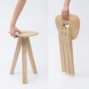 Wooden Stool, Folding Furniture, Stool Design, Into The Woods, Folding Stool, Kraken, Folding Chair, Wood Design, Cool Furniture